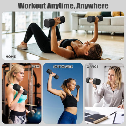 Dumbbells Set Women: Each 2-5Lbs (0.9-2.3Kg), 4-In-1 Weights Dumbbells Set, Weights for Women, Adjustable Dumbbell Pair for Home Gym Fitness Training