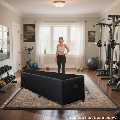 Reformer Protective Cover, 101" Wx31 Dx23 H, 600D Oxford Waterproof for Pilates Reformer, with 6 Straps and Storage Bag, Dustproof UV Resistant