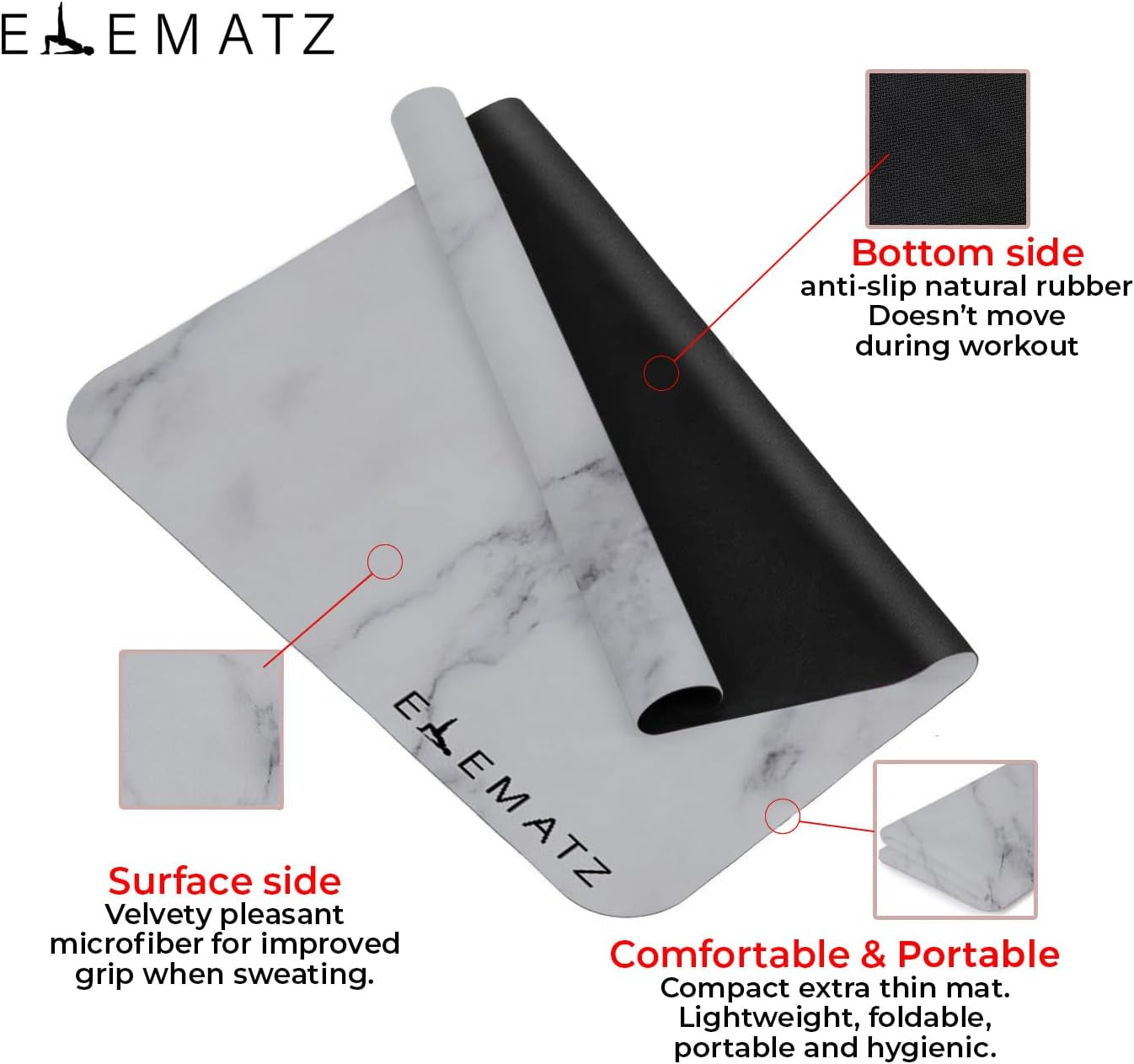 Premium Pilates Reformer Mat - Machine Washable Suede & Natural Rubber - Non-Slip, Hygienic Carriage Cover for Pilates Sessions