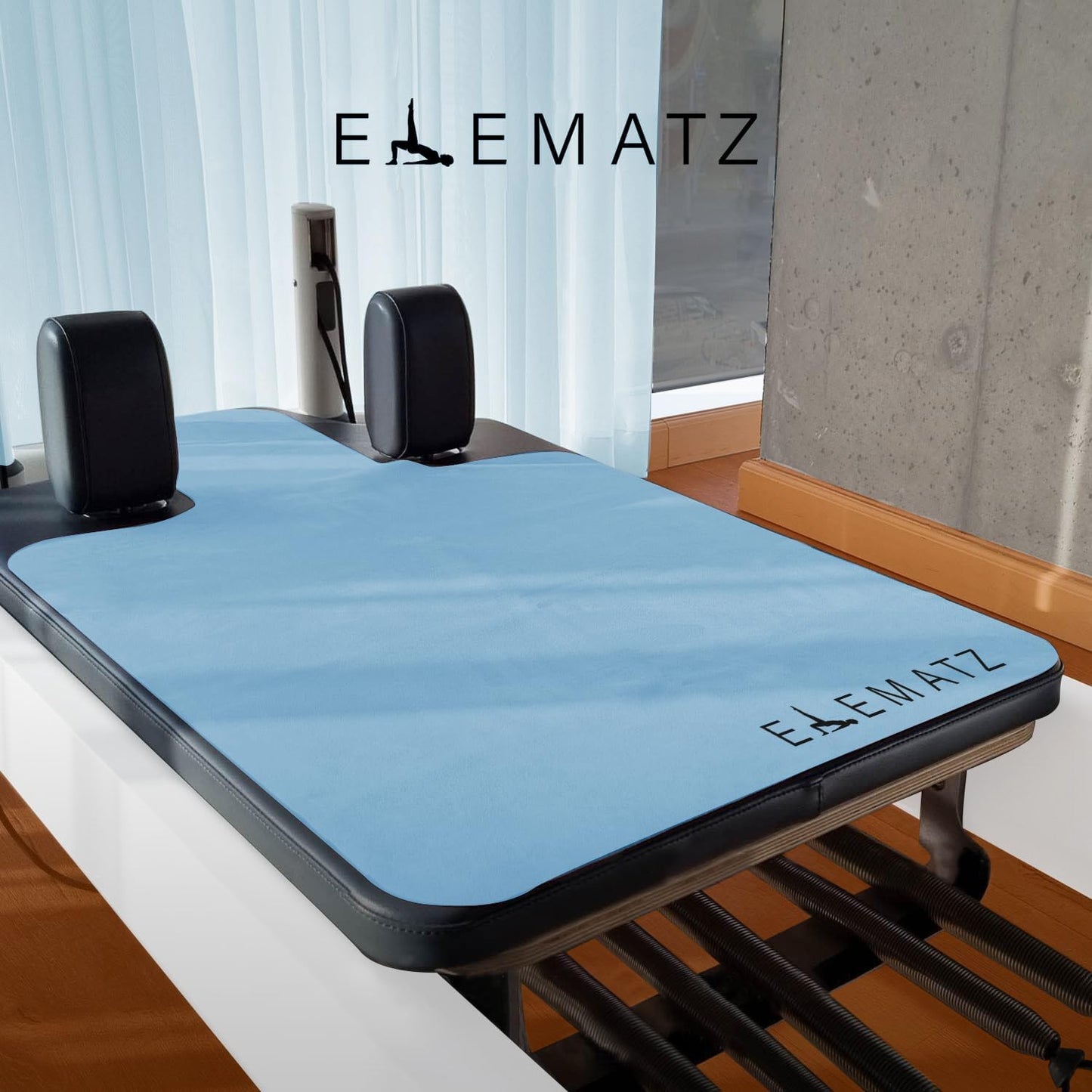 Premium Pilates Reformer Mat - Machine Washable Suede & Natural Rubber - Non-Slip, Hygienic Carriage Cover for Pilates Sessions