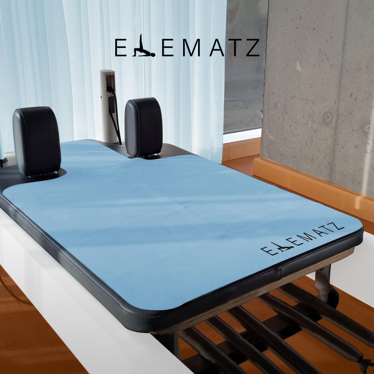Premium Pilates Reformer Mat - Machine Washable Suede & Natural Rubber - Non-Slip, Hygienic Carriage Cover for Pilates Sessions