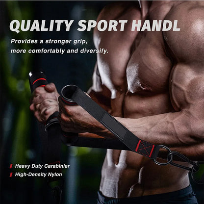 Resistance Bands Handle Bar Attachment Station Fitness Pulley Strap Exercise Home Gym Training Accessories Workout Equipments