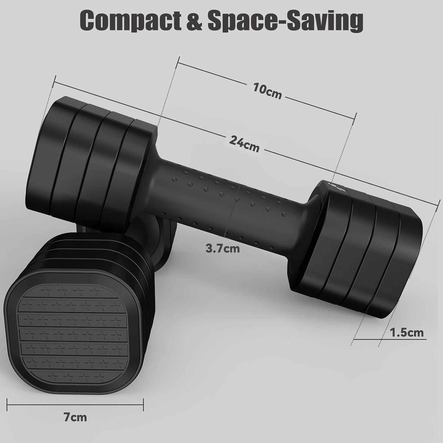 Dumbbells Set Women: Each 2-5Lbs (0.9-2.3Kg), 4-In-1 Weights Dumbbells Set, Weights for Women, Adjustable Dumbbell Pair for Home Gym Fitness Training