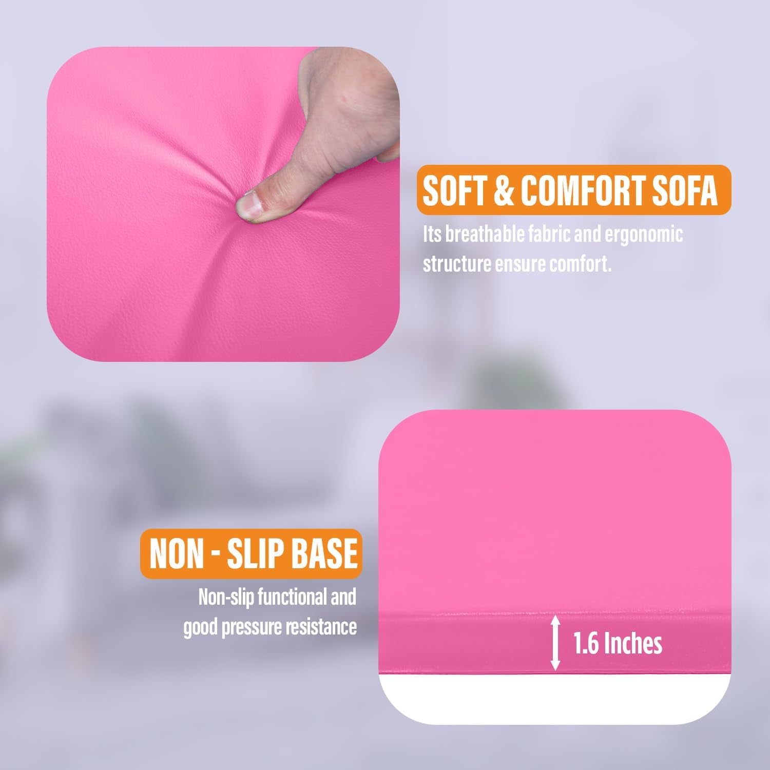 Gymnastics Mats Foldable Tumbling Mats Portable Gymnastics Exercise Mat Thick Gymnastics Tumbling Mats Pad Home Exercise Panel Mat with Carrying Handles