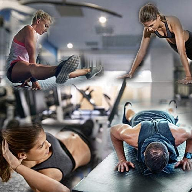 Exercise Mat 2'X6'/4'X8'/4'X10' Gymnastics Mat Folding Gymnastics Tumbling Mats 1.6"-2" Thick PU Leather Yoga Mat Portable with Carrying Handles for Home Workout Outdoor Yoga Pilates