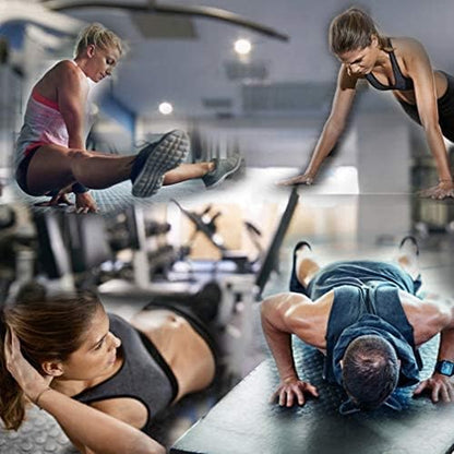 Exercise Mat 2'X6'/4'X8'/4'X10' Gymnastics Mat Folding Gymnastics Tumbling Mats 1.6"-2" Thick PU Leather Yoga Mat Portable with Carrying Handles for Home Workout Outdoor Yoga Pilates