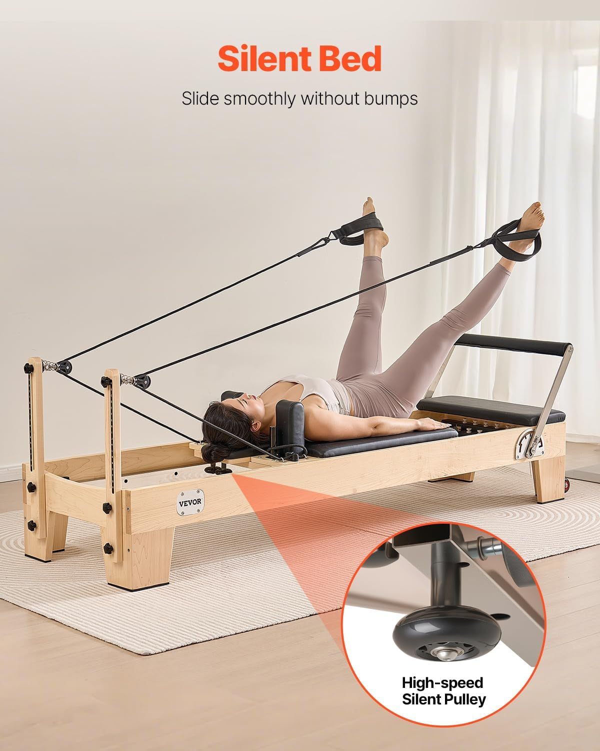 Pilates Reformer, Reformer Pilates Machine with Cadillac Trapeze Table or Tower & Mat, Pilates Equipment for Home Workout and Studio, Includes Jump Board，Sitting Box