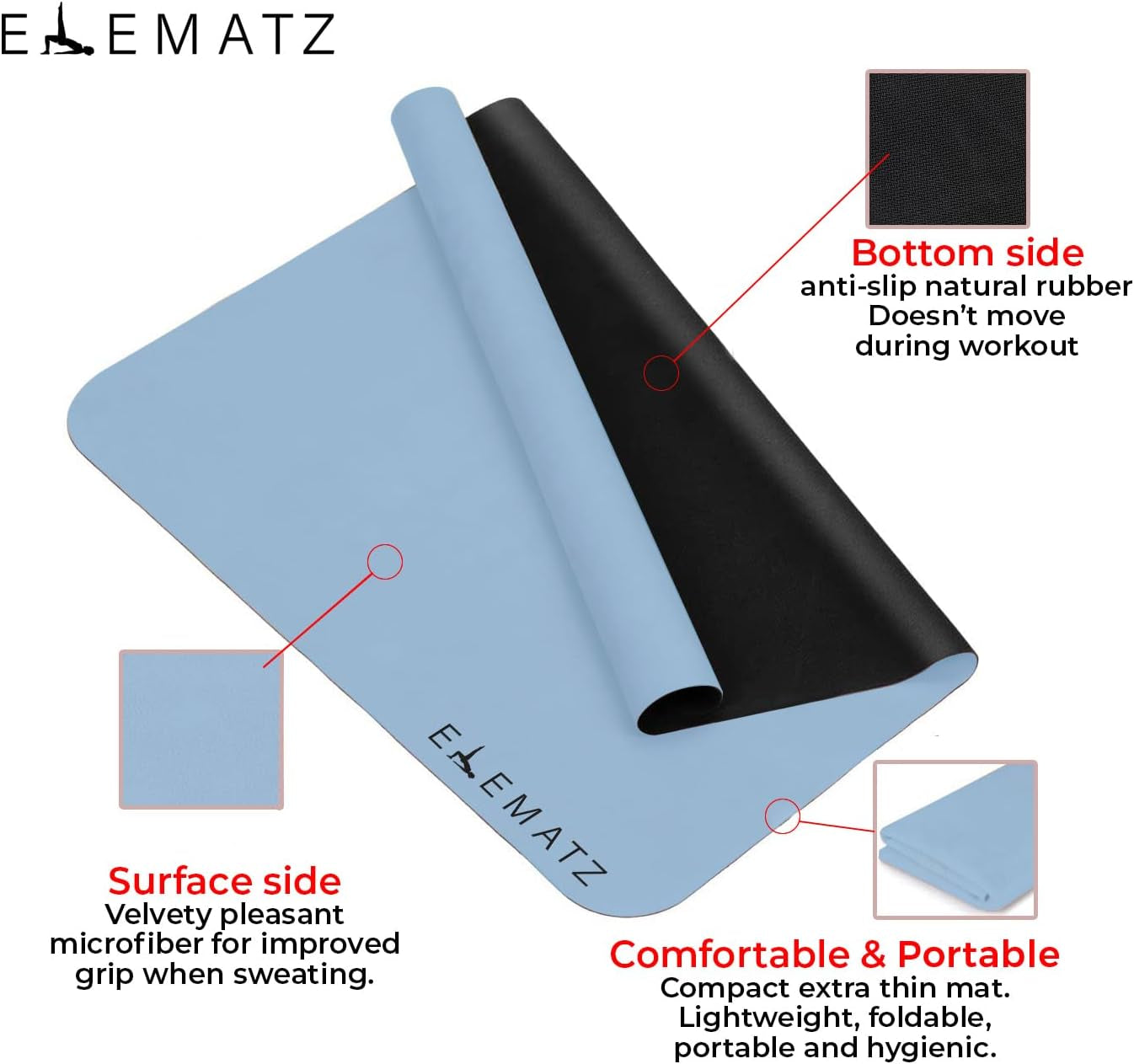 Premium Pilates Reformer Mat - Machine Washable Suede & Natural Rubber - Non-Slip, Hygienic Carriage Cover for Pilates Sessions