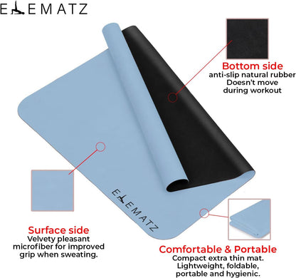 Premium Pilates Reformer Mat - Machine Washable Suede & Natural Rubber - Non-Slip, Hygienic Carriage Cover for Pilates Sessions