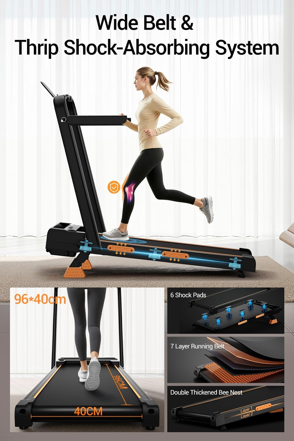 4-In-1 Walking Pad with 15% Incline, 10KM/H Foldable Treadmill for Home, 3.0HP Silent Brushless Motor, 159KG Heavy Duty Capacity, Ultra-Slim Running Machine with Remote Control for Home Office
