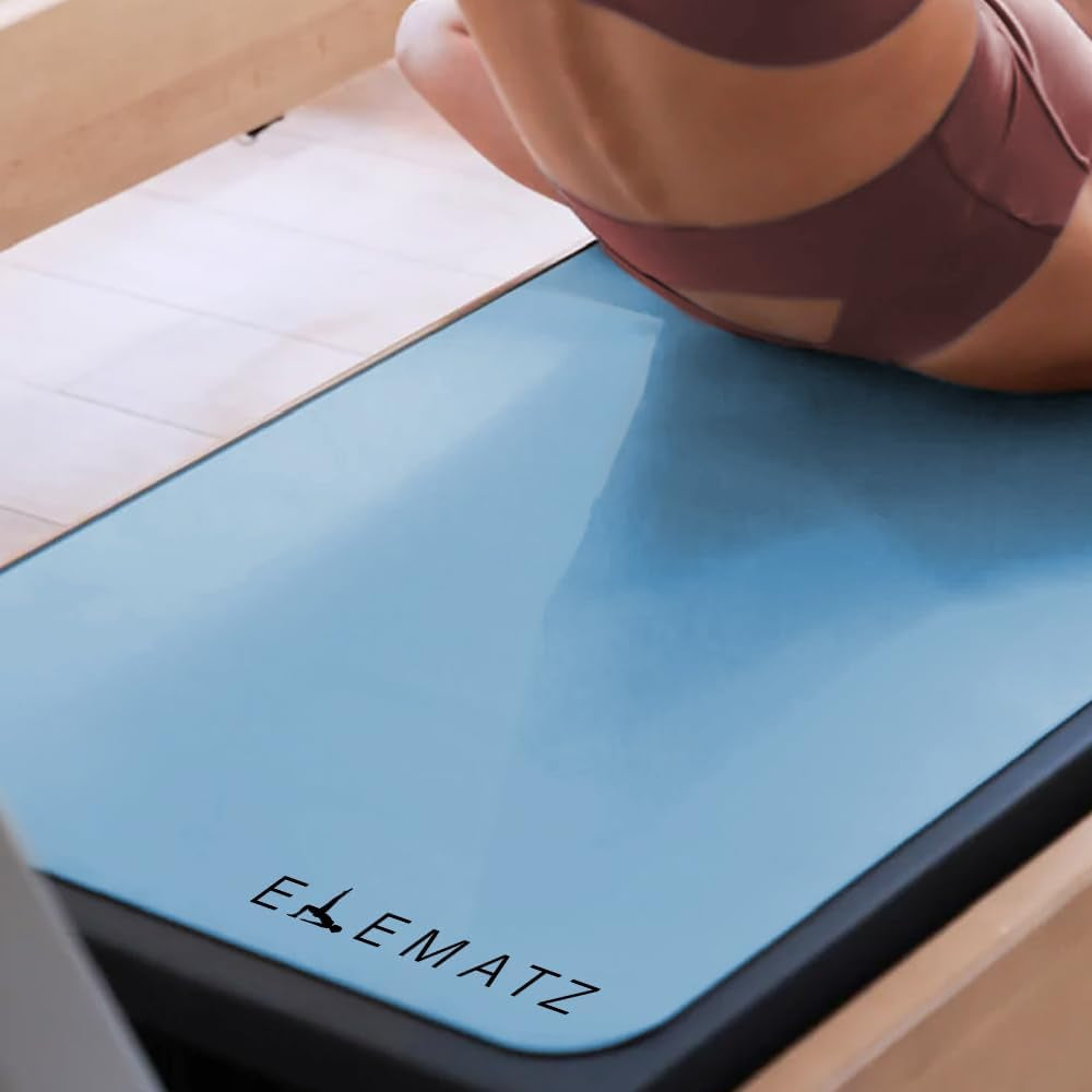 Premium Pilates Reformer Mat - Machine Washable Suede & Natural Rubber - Non-Slip, Hygienic Carriage Cover for Pilates Sessions
