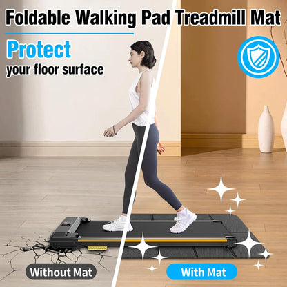 Foldable Walking Pad Treadmill Mat, Floor Protection Pad, Exercise Mat for Home Workout, Protects Floors, Noise & Vibration Reduction, Non-Slip, Anti-Vibration
