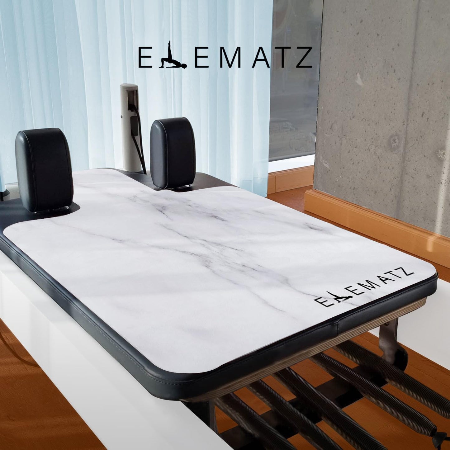 Premium Pilates Reformer Mat - Machine Washable Suede & Natural Rubber - Non-Slip, Hygienic Carriage Cover for Pilates Sessions