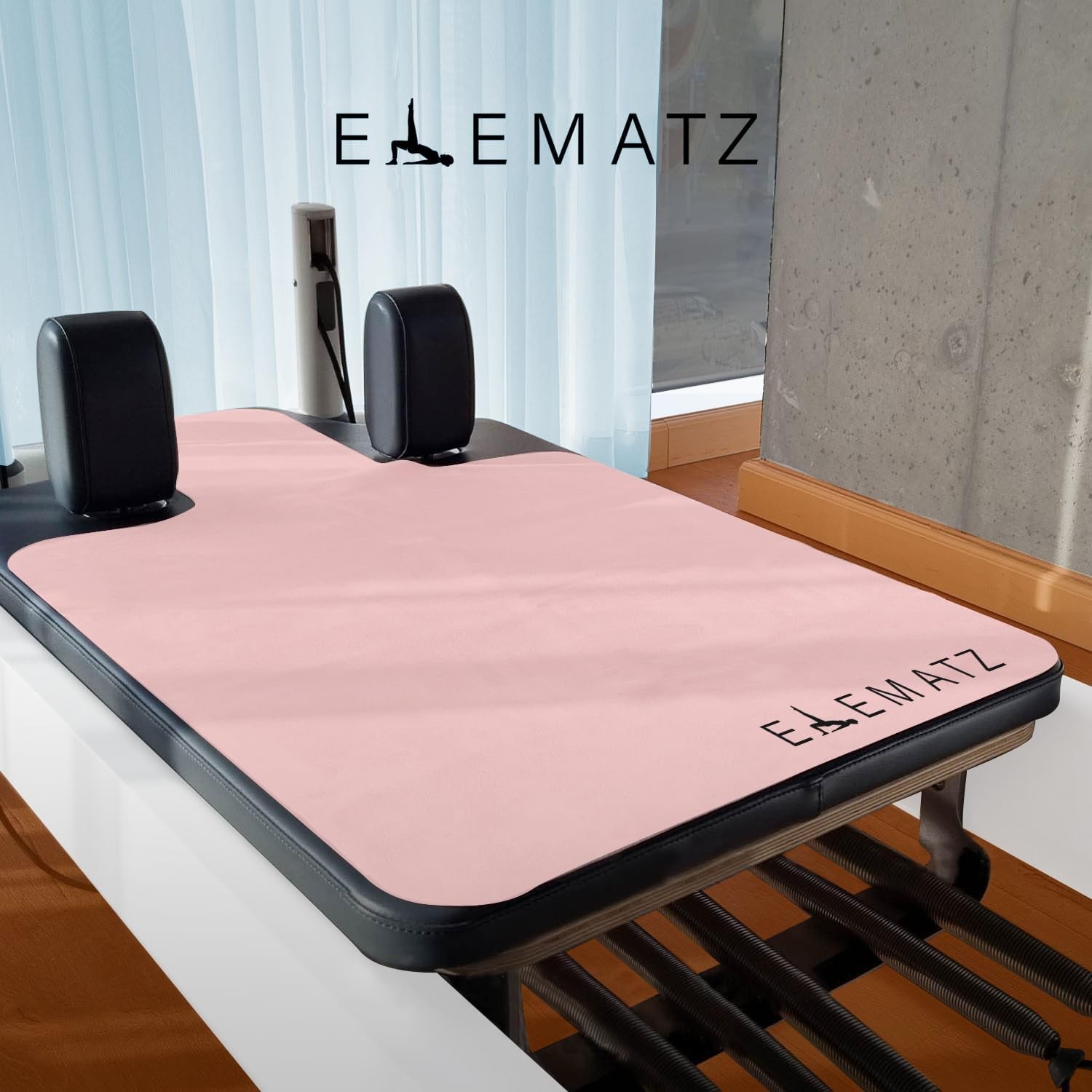 Premium Pilates Reformer Mat - Machine Washable Suede & Natural Rubber - Non-Slip, Hygienic Carriage Cover for Pilates Sessions