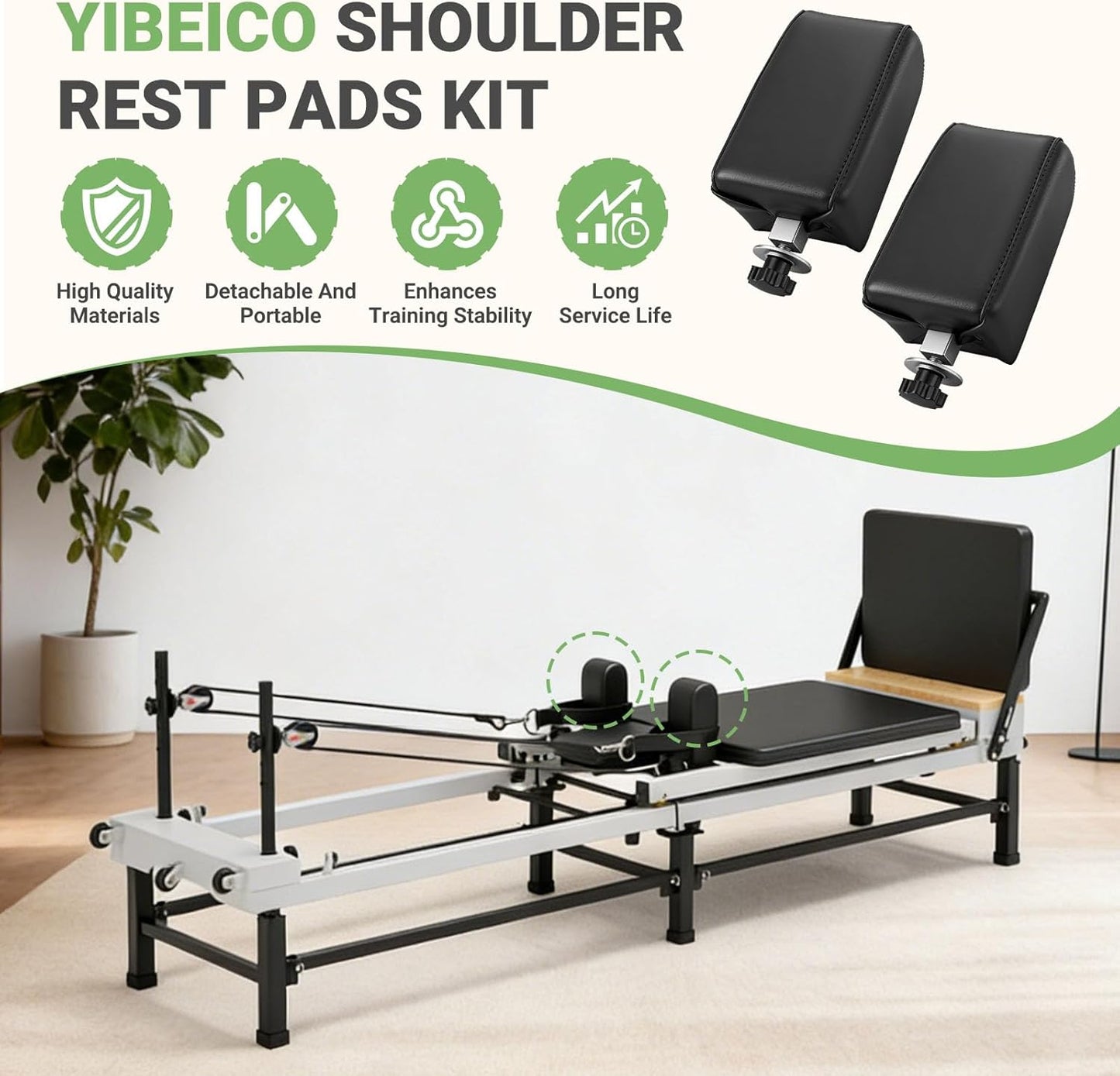 Shoulder Pads for PAETA Pilates Reformer, Shoulder Blocks for Pilates Reformer Replacement, for PAETA Pilates Reformer Accessories