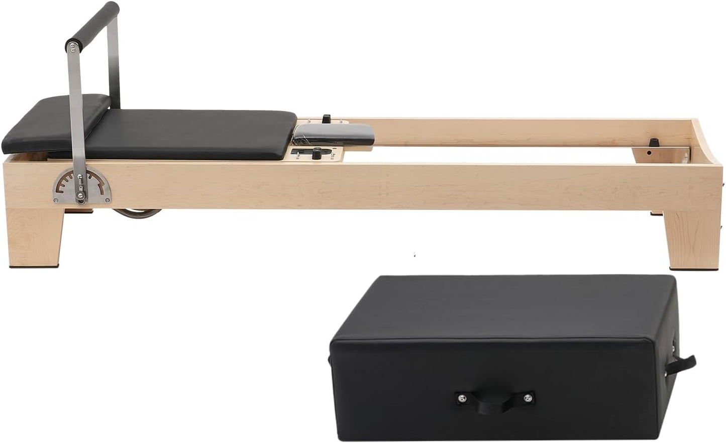 Pilates Reformer, Reformer Pilates Machine with Cadillac Trapeze Table or Tower & Mat, Pilates Equipment for Home Workout and Studio, Includes Jump Board，Sitting Box