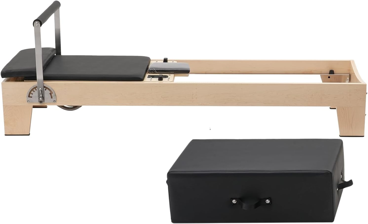 Pilates Reformer, Reformer Pilates Machine with Cadillac Trapeze Table or Tower & Mat, Pilates Equipment for Home Workout and Studio, Includes Jump Board，Sitting Box